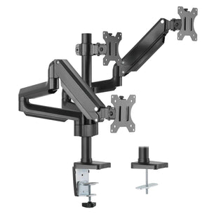 Black Monitor Mount - Triple Monitor Mount with Gas Spring Arms - Mount-It! - MI-4753B Black Monitor Mount - Triple Monitor Mount with Gas Spring Arms - Mount-It! - MI-4753B