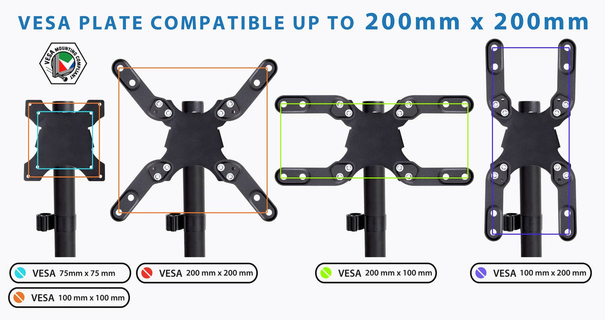 Ultra-Wide Single Monitor Desk Mount Black Monitor Mount - Ultra-Wide Single Monitor Desk Mount - Mount-It! - MI-709