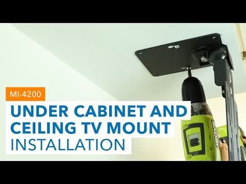 Black TV Mount - Under Cabinet and Ceiling TV Mount - Mount-It! - MI-4200