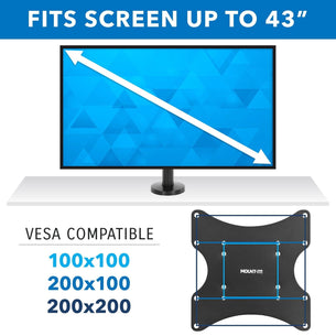 TV Stand - Bolt Down Stand for Flat Screen TVs - Mount-It! - MI-855 TV Stand - Bolt Down Stand for Flat Screen TVs - Mount-It! - MI-855