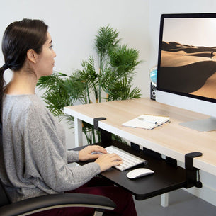 Keyboard Trays/Mounts - Clamp-On Adjustable Keyboard and Mouse Tray - Mount-It! - MI-7147 Keyboard Trays/Mounts - Clamp-On Adjustable Keyboard and Mouse Tray - Mount-It! - MI-7147
