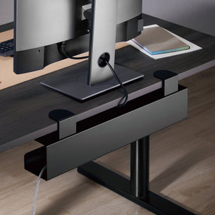 Cable Management - Clamp-on Under Desk Cable Management Tray - Mount-It! - MI-7286BLK Cable Management - Clamp-on Under Desk Cable Management Tray - Mount-It! - MI-7286BLK
