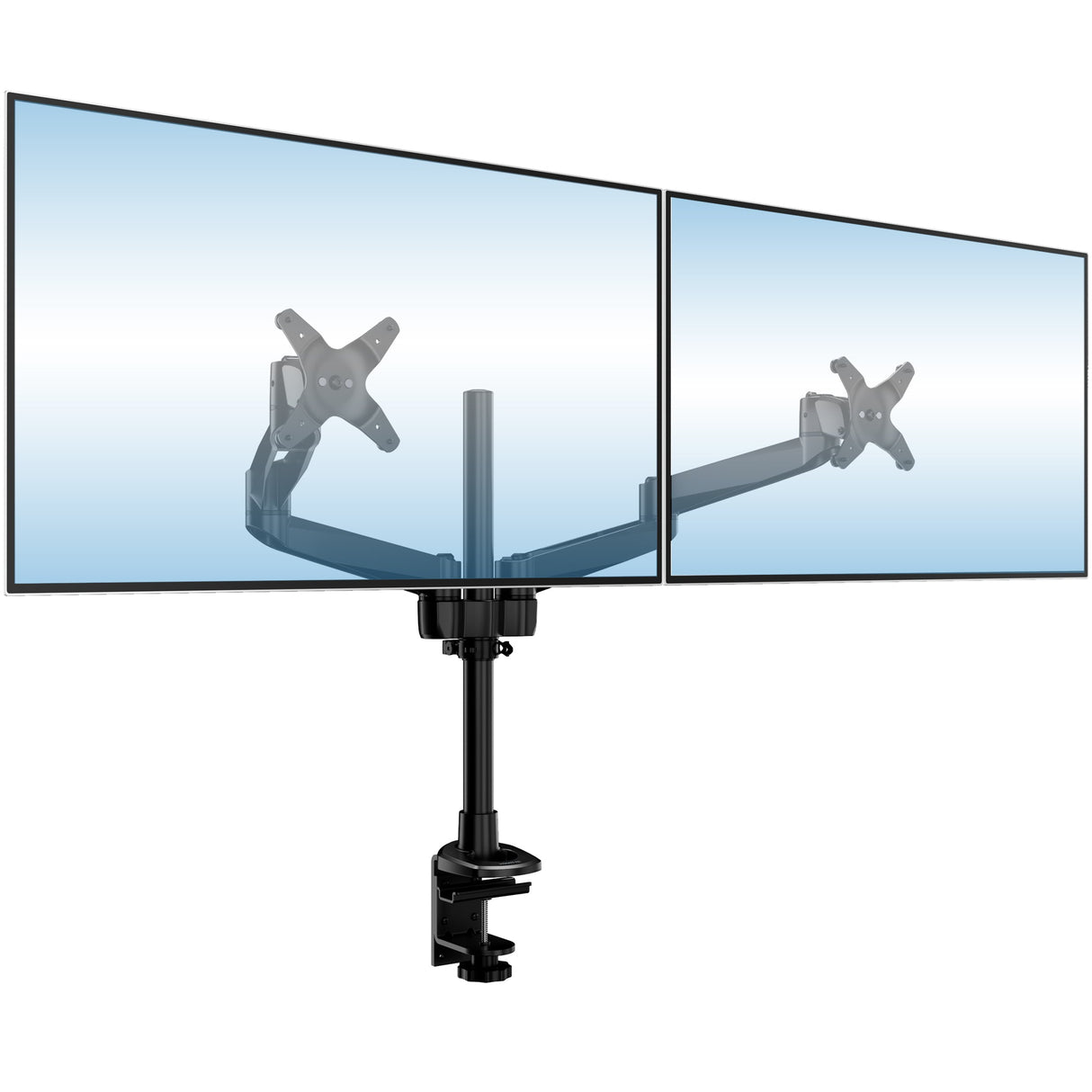 Full Motion Dual Monitor Desk Mount Monitor Mount - CLiX Series Full Motion Dual Monitor Desk Mount - Mount-It! -