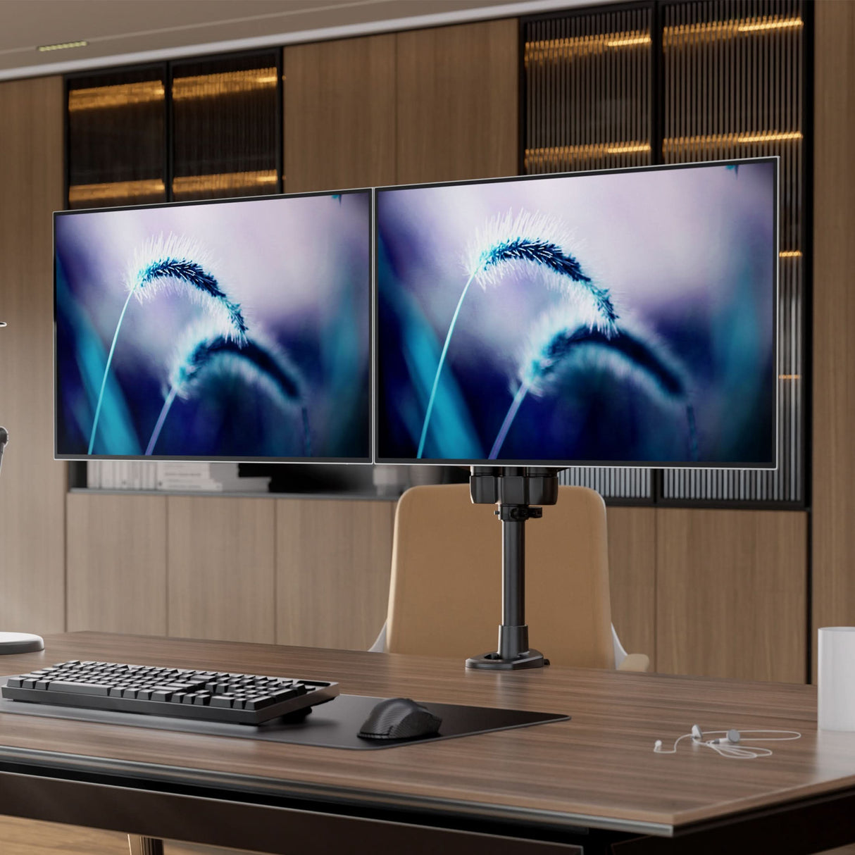 Monitor Mount - CLiX Series Full Motion Dual Monitor Desk Mount - Mount-It! -