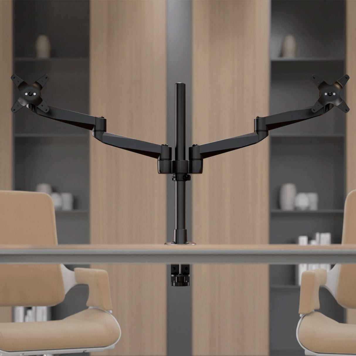 Monitor Mount - CLiX Series Full Motion Dual Monitor Desk Mount - Mount-It! -