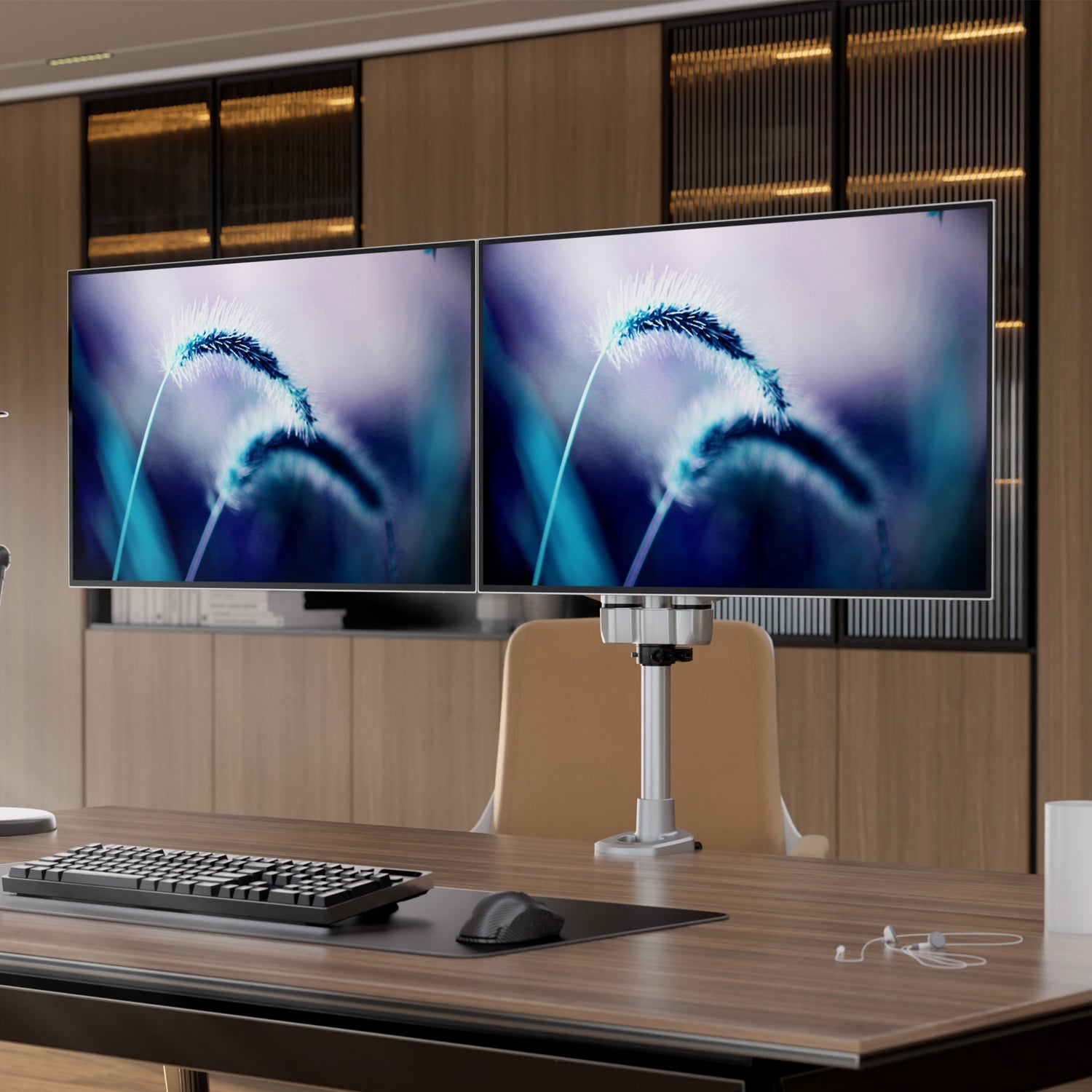 Monitor Mount - CLiX Series Full Motion Dual Monitor Desk Mount - Mount-It! -