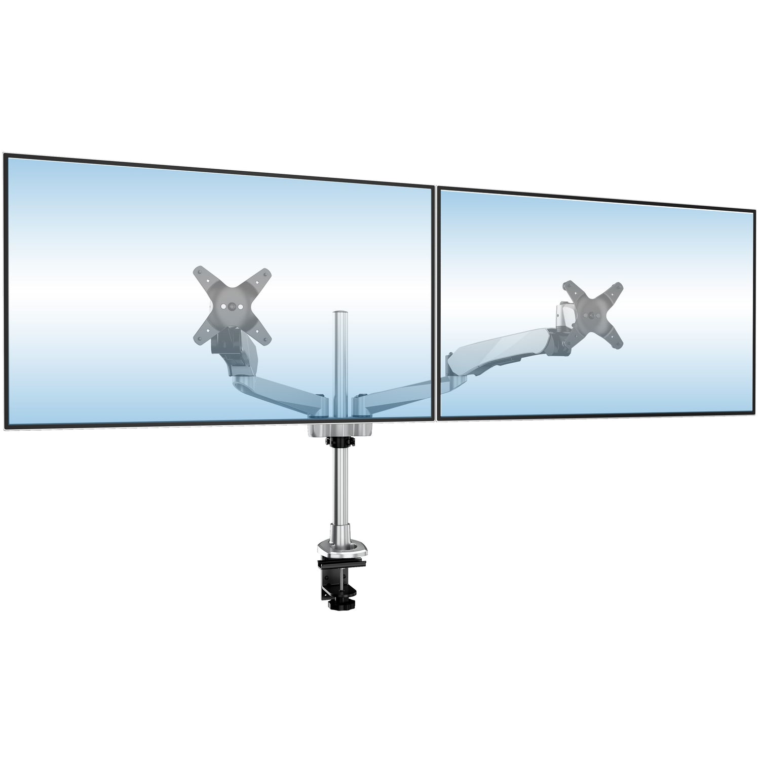 Monitor Mount - CLiX Series Full Motion Dual Monitor Desk Mount with Gas Spring Arms - Mount-It! -