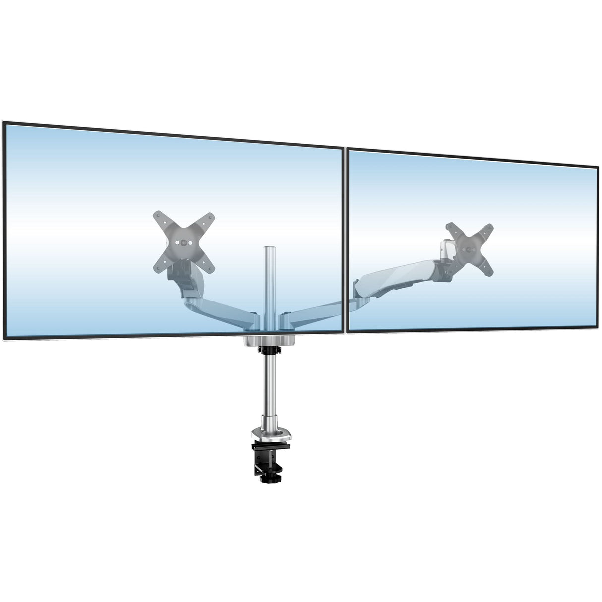 Monitor Mount - CLiX Series Full Motion Dual Monitor Desk Mount with Gas Spring Arms - Mount-It! -