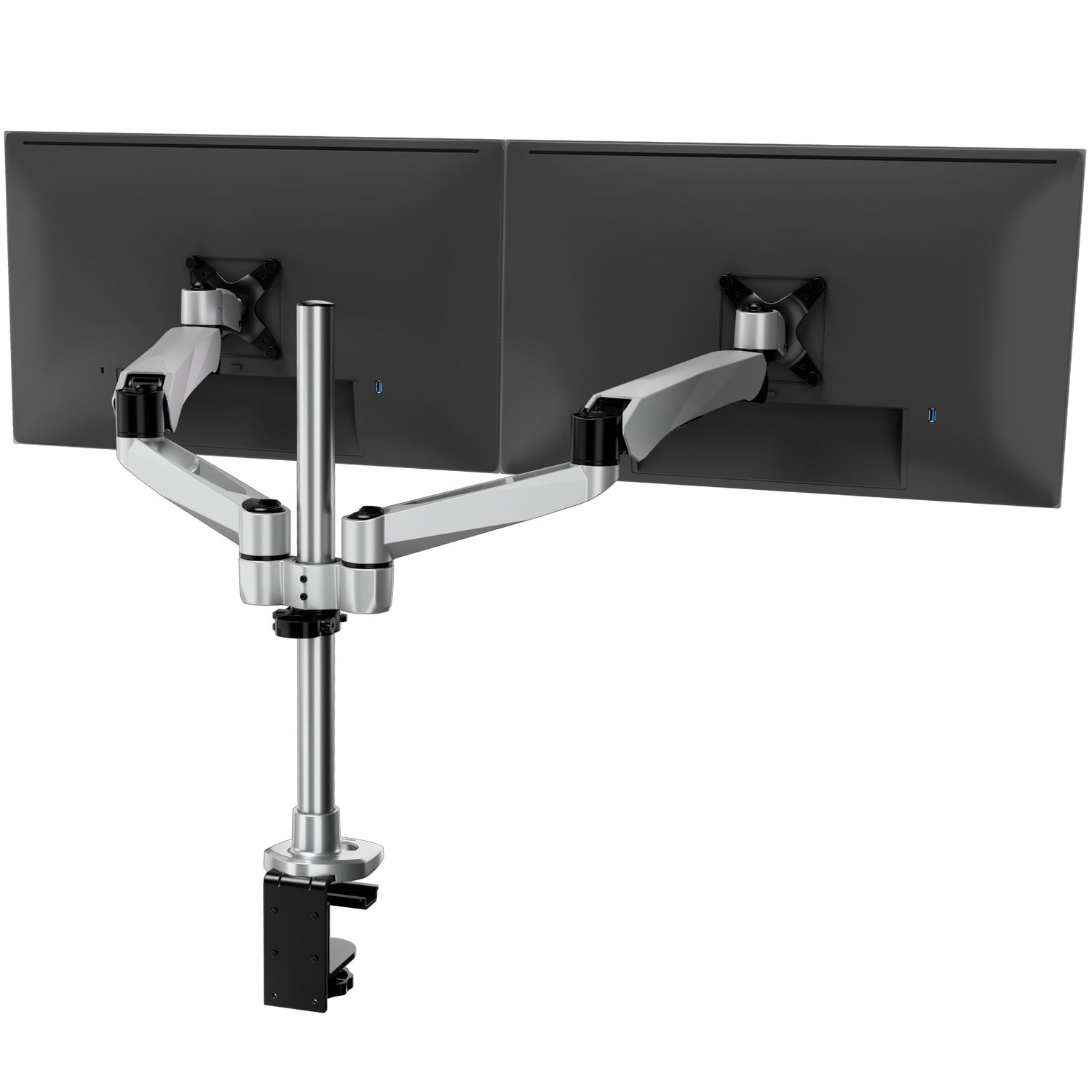 Monitor Mount - CLiX Series Full Motion Dual Monitor Desk Mount with Gas Spring Arms - Mount-It! -