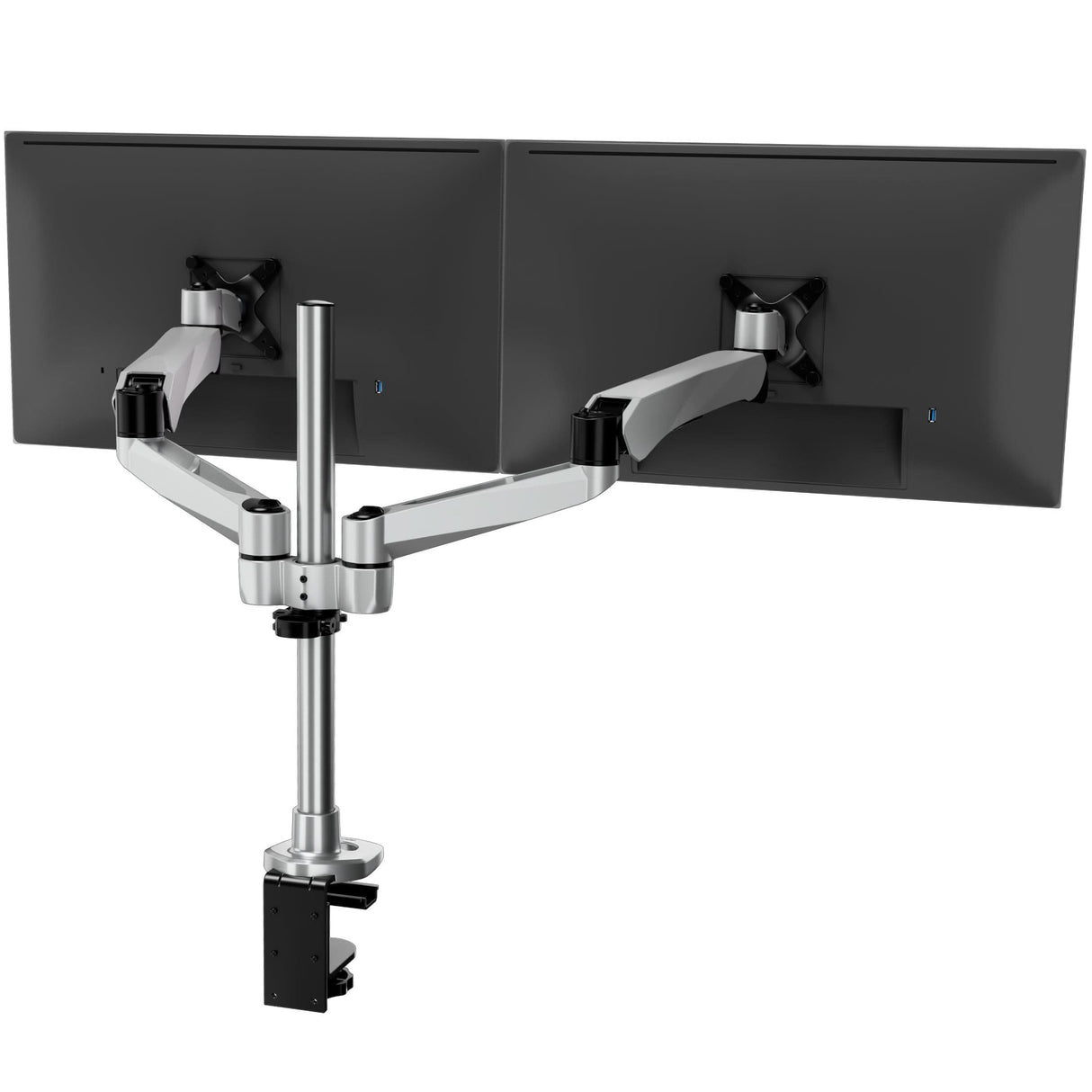 Monitor Mount - CLiX Series Full Motion Dual Monitor Desk Mount with Gas Spring Arms - Mount-It! -