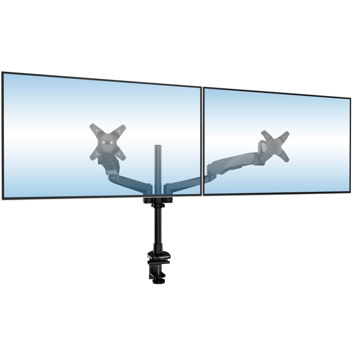 Monitor Mount - CLiX Series Full Motion Dual Monitor Desk Mount with Gas Spring Arms - Mount-It! -