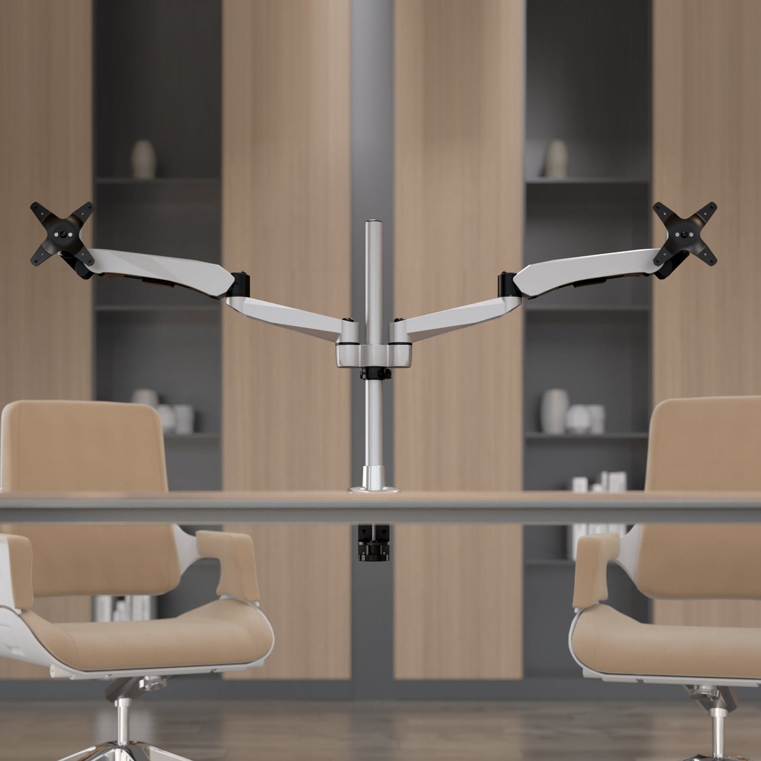 Monitor Mount - CLiX Series Full Motion Dual Monitor Desk Mount with Gas Spring Arms - Mount-It! -