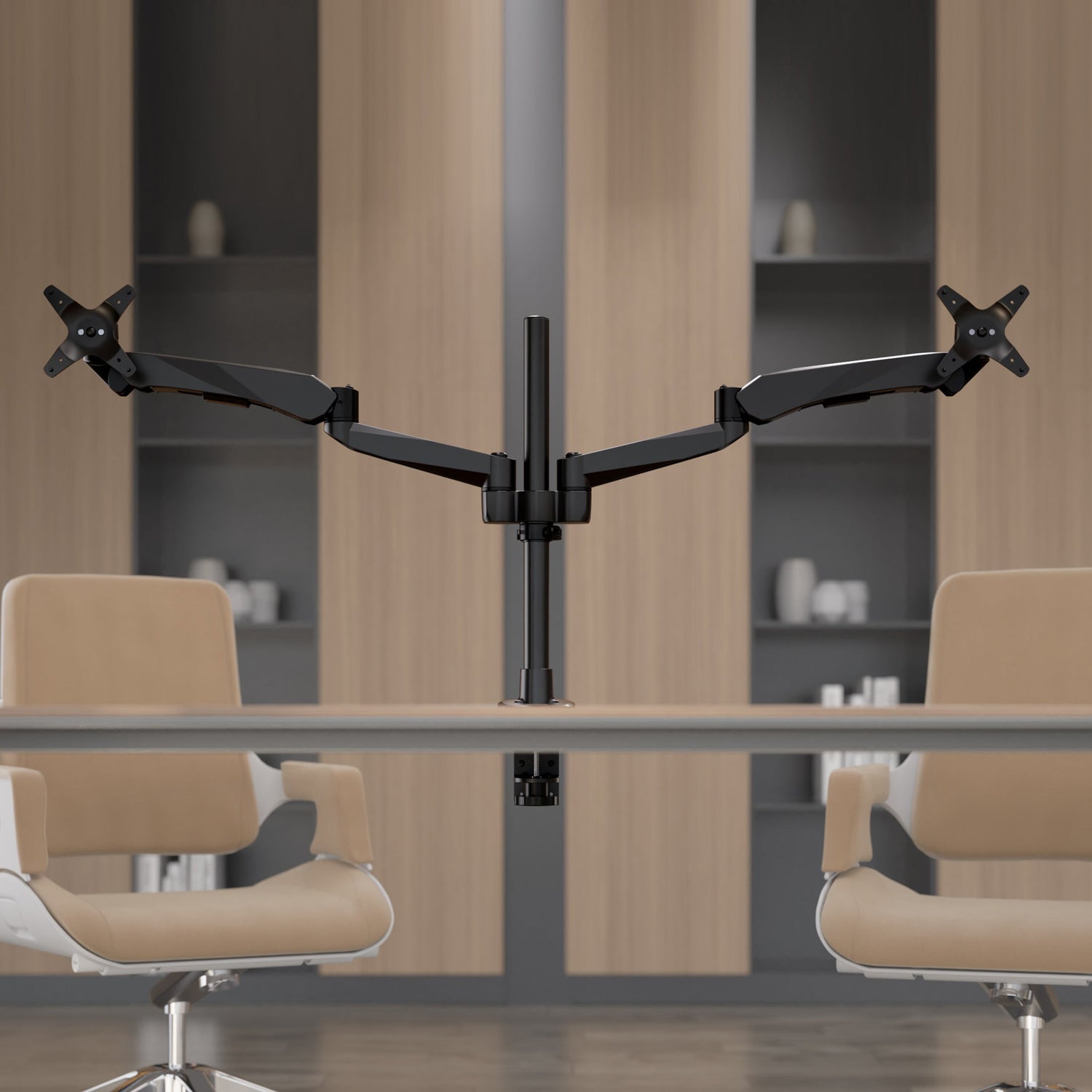 Monitor Mount - CLiX Series Full Motion Dual Monitor Desk Mount with Gas Spring Arms - Mount-It! -