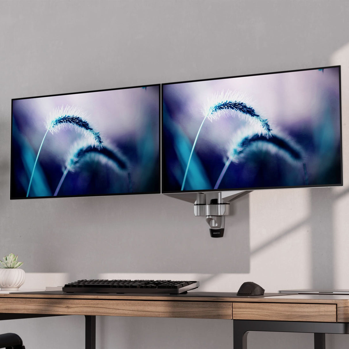 Monitor Mount - CLiX Series Full Motion Dual Monitor Wall Mount - Mount-It! -