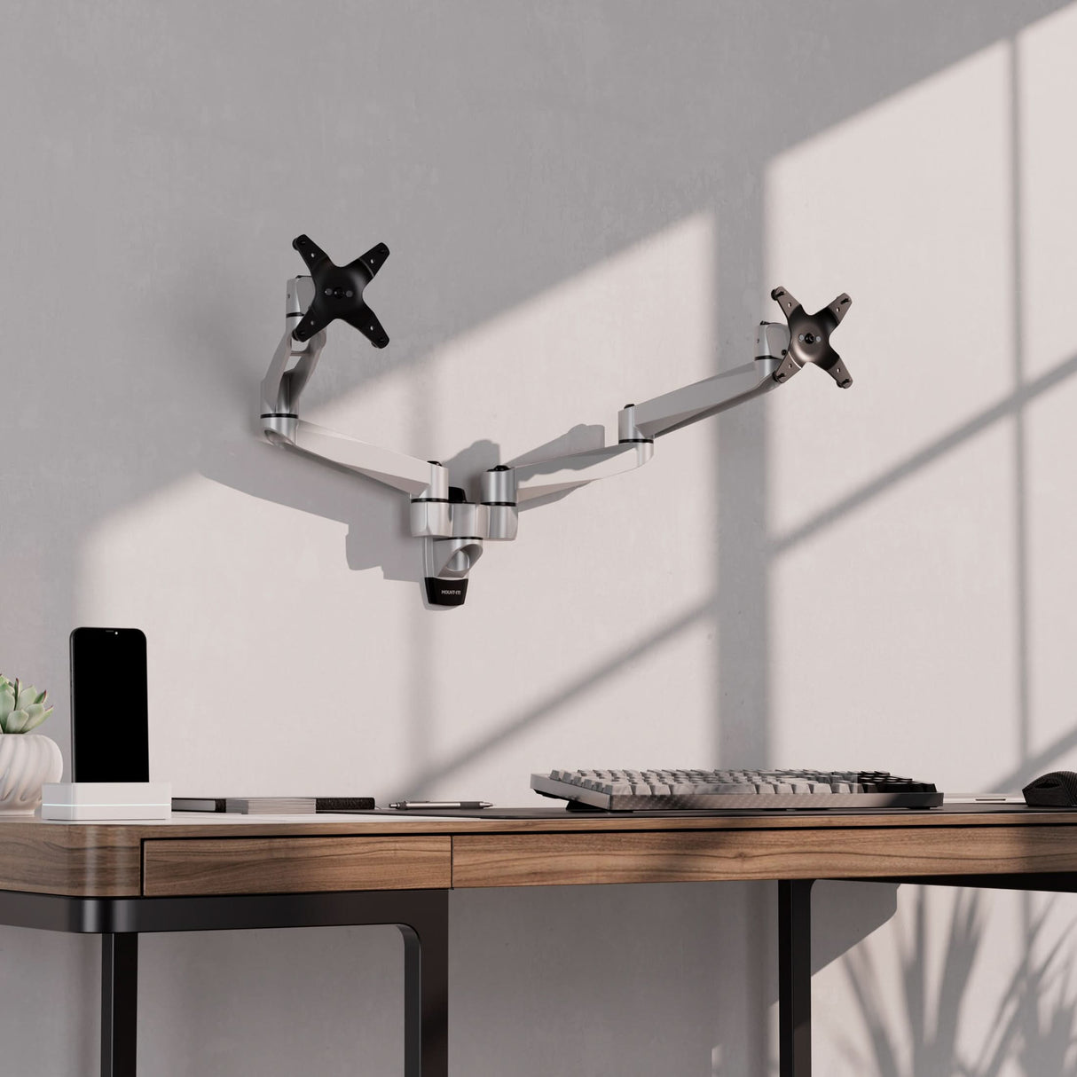 Monitor Mount - CLiX Series Full Motion Dual Monitor Wall Mount - Mount-It! -