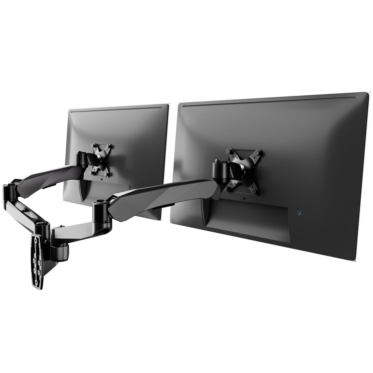 Monitor Mount - CLiX Series Full Motion Dual Monitor Wall Mount with Gas Spring Arms - Mount-It! -