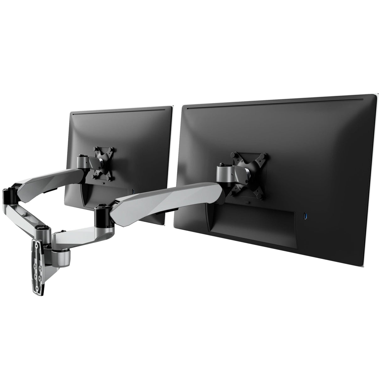 Monitor Mount - CLiX Series Full Motion Dual Monitor Wall Mount with Gas Spring Arms - Mount-It! -