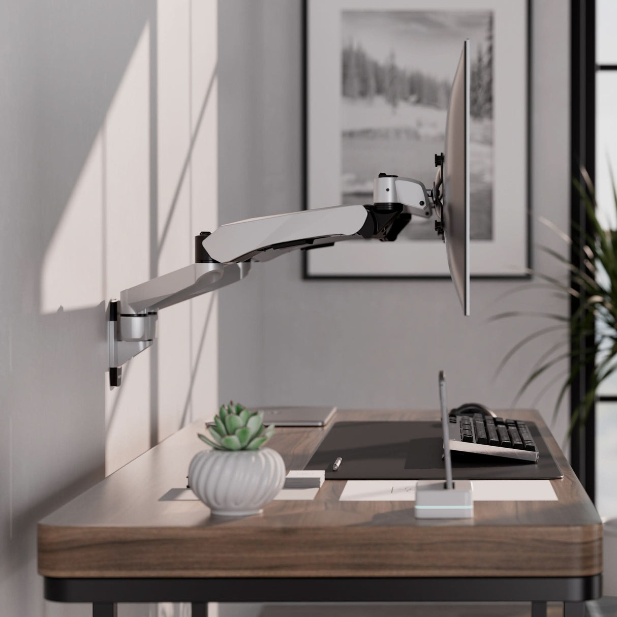 Monitor Mount - CLiX Series Full Motion Dual Monitor Wall Mount with Gas Spring Arms - Mount-It! -