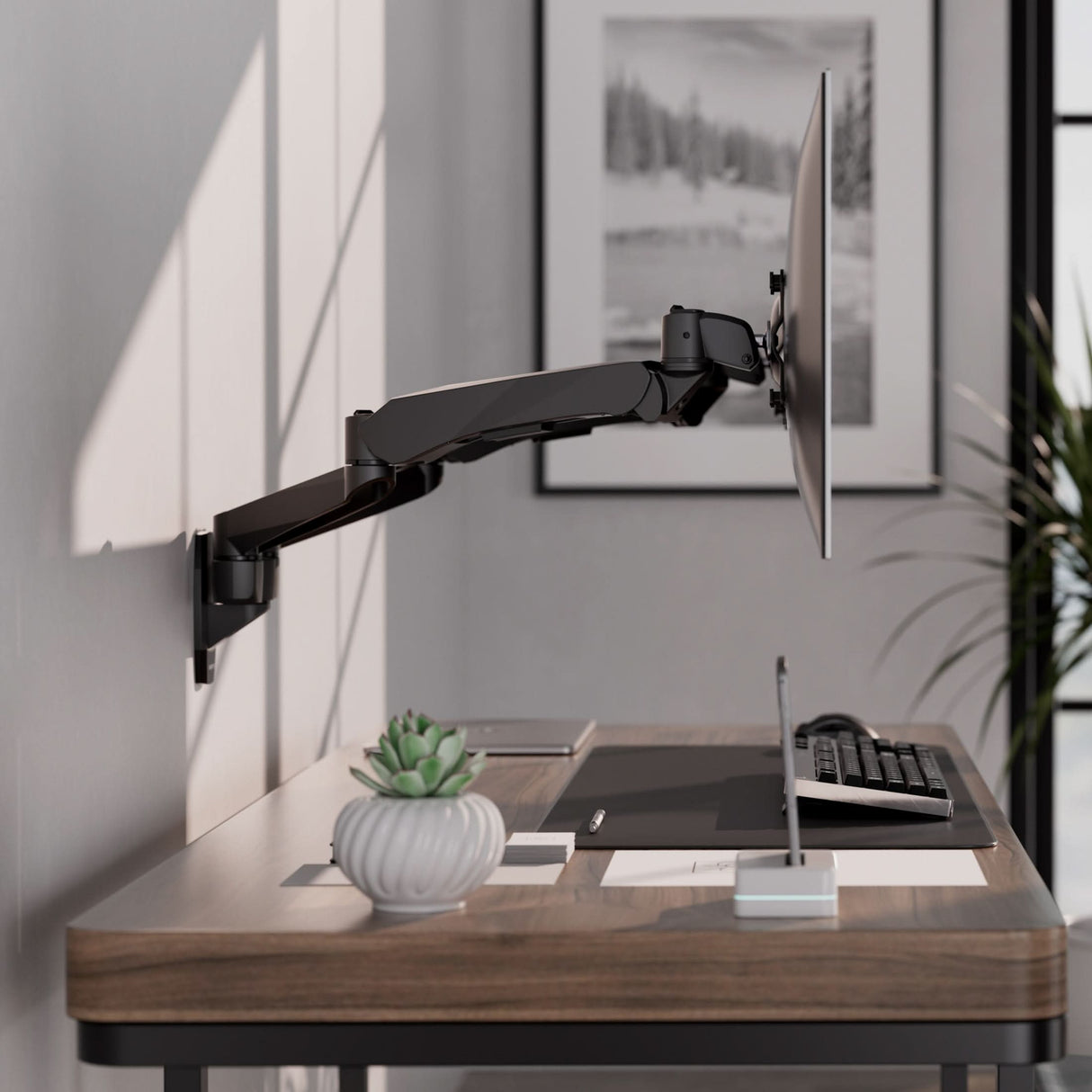 Monitor Mount - CLiX Series Full Motion Dual Monitor Wall Mount with Gas Spring Arms - Mount-It! -