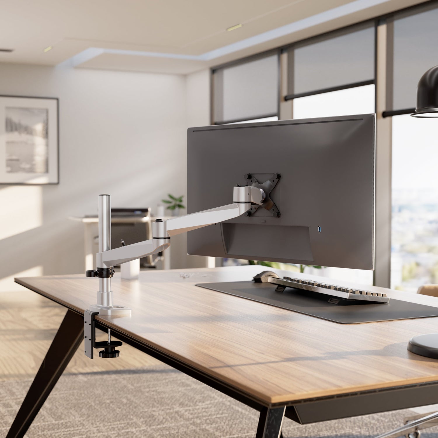 Monitor Mount - CLiX Series Full Motion Single Monitor Desk Mount - Mount-It! -