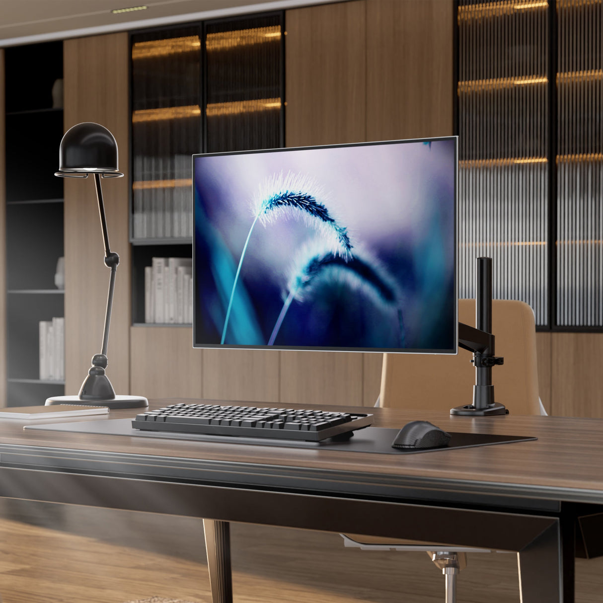 Full Motion Single Monitor Desk Mount Monitor Mount - CLiX Series Full Motion Single Monitor Desk Mount - Mount-It! -