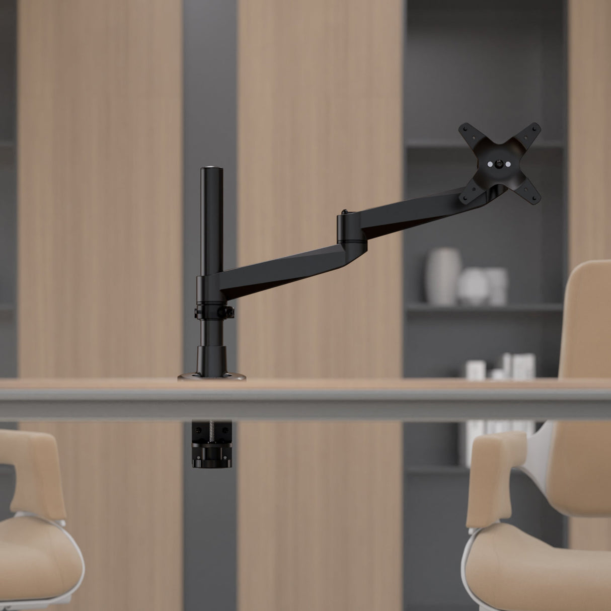 Full Motion Single Monitor Desk Mount Monitor Mount - CLiX Series Full Motion Single Monitor Desk Mount - Mount-It! -