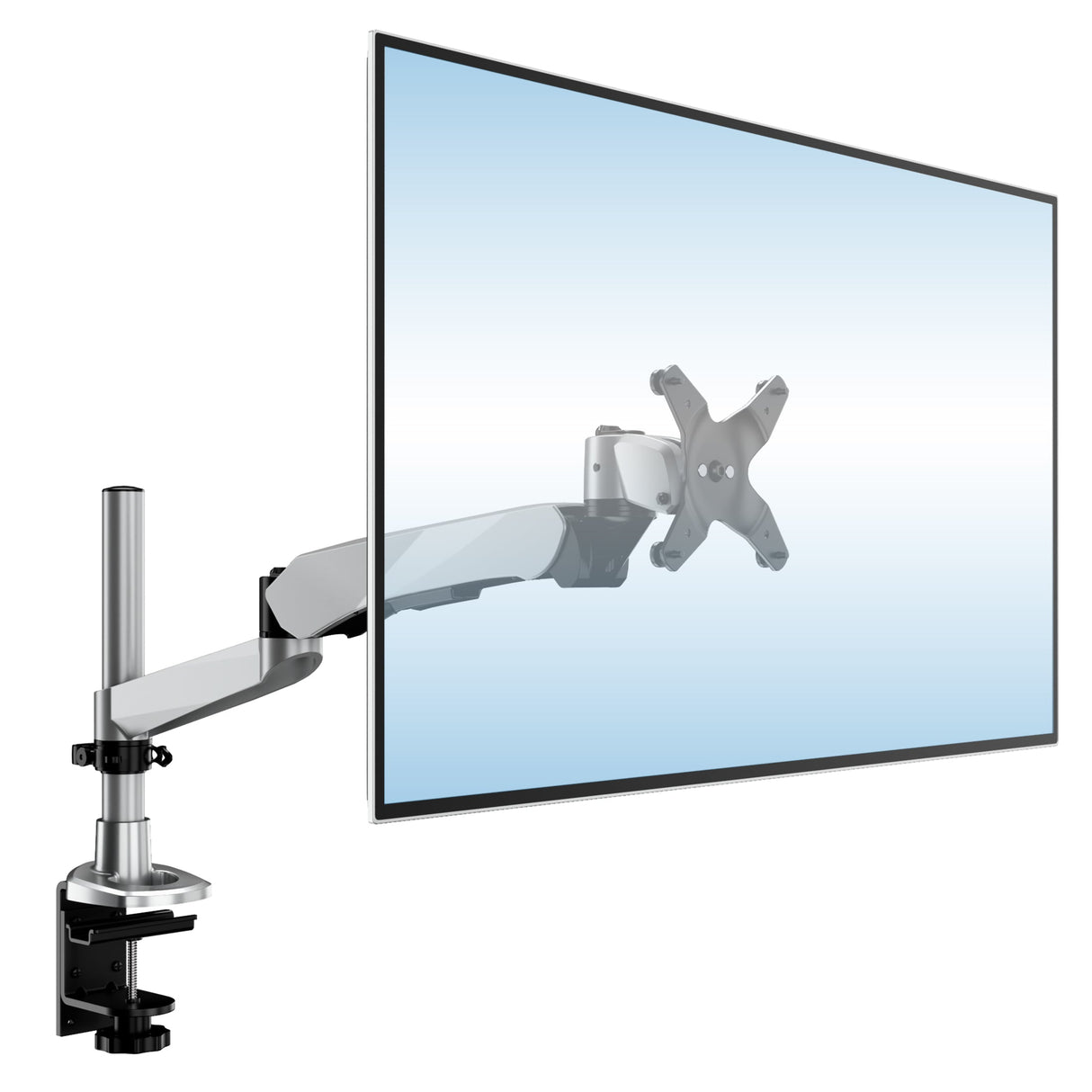 Full Motion Single Monitor Desk Mount with Gas Spring Arm Monitor Mount - CLiX Series Full Motion Single Monitor Desk Mount with Gas Spring Arm - Mount-It! -