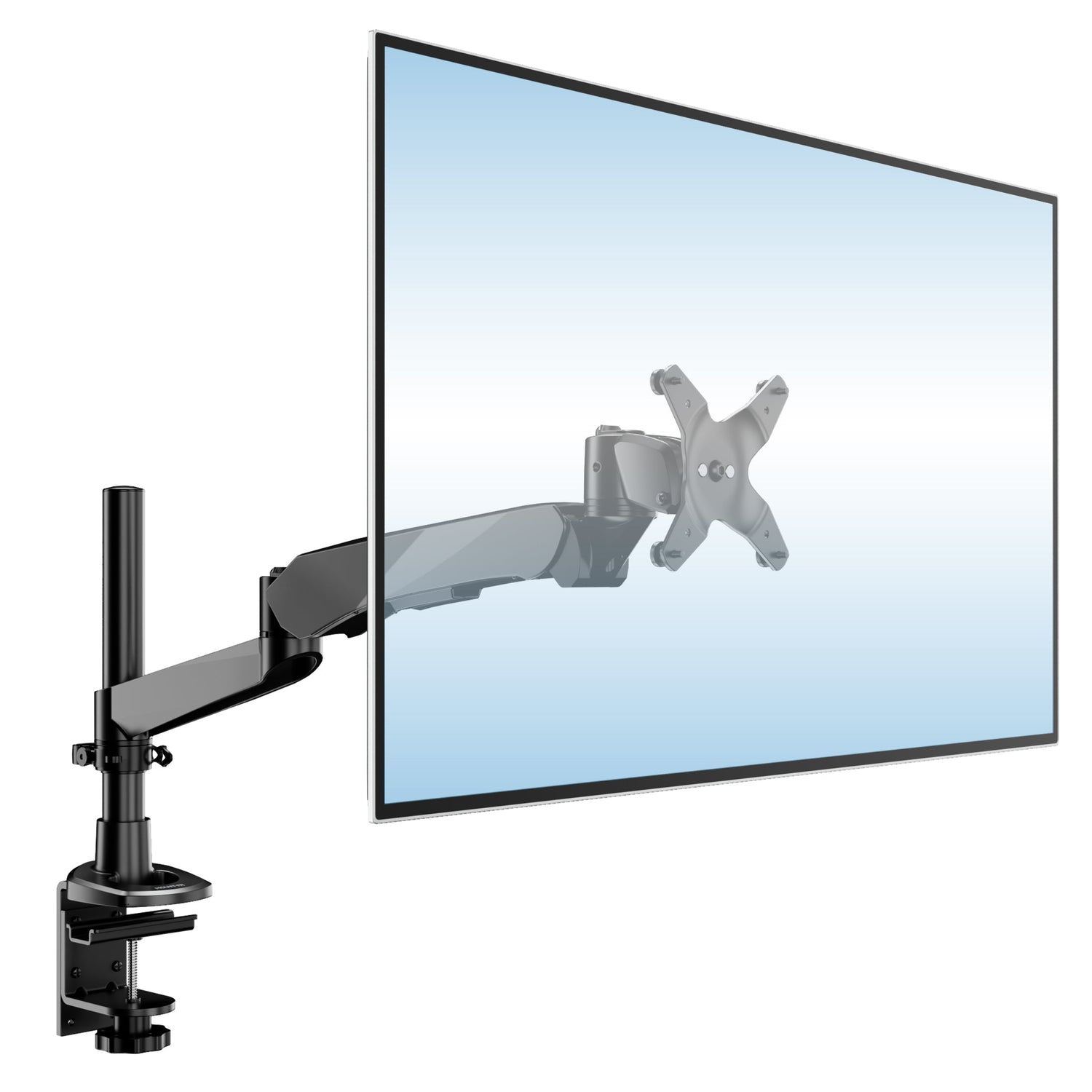 Monitor Mount - CLiX Series Full Motion Single Monitor Desk Mount with Gas Spring Arm - Mount-It! -