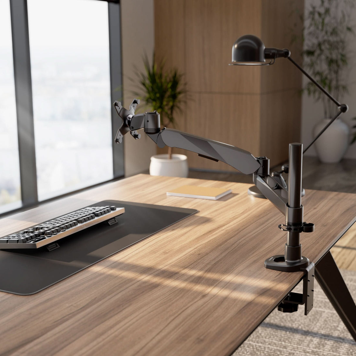 Monitor Mount - CLiX Series Full Motion Single Monitor Desk Mount with Gas Spring Arm - Mount-It! -
