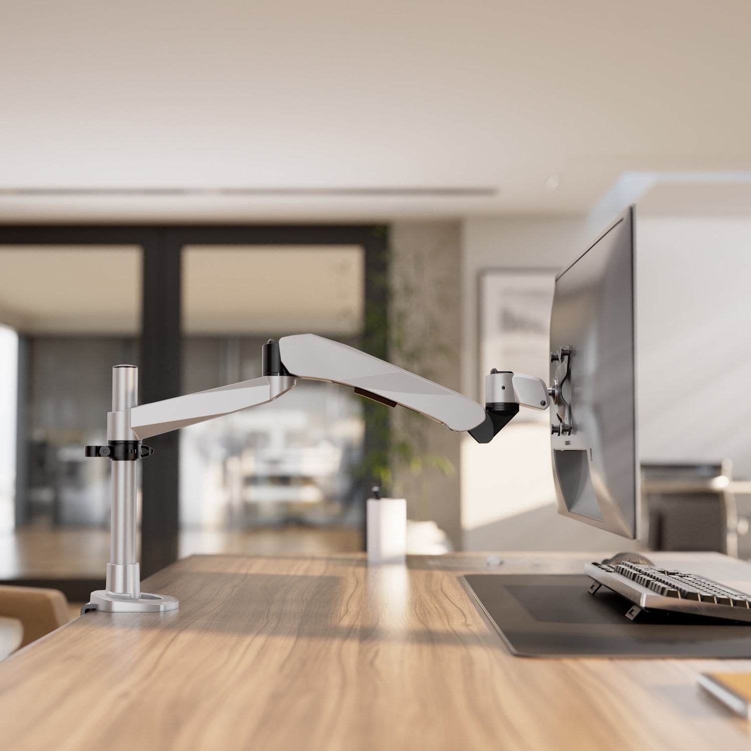 Monitor Mount - CLiX Series Full Motion Single Monitor Desk Mount with Gas Spring Arm - Mount-It! -