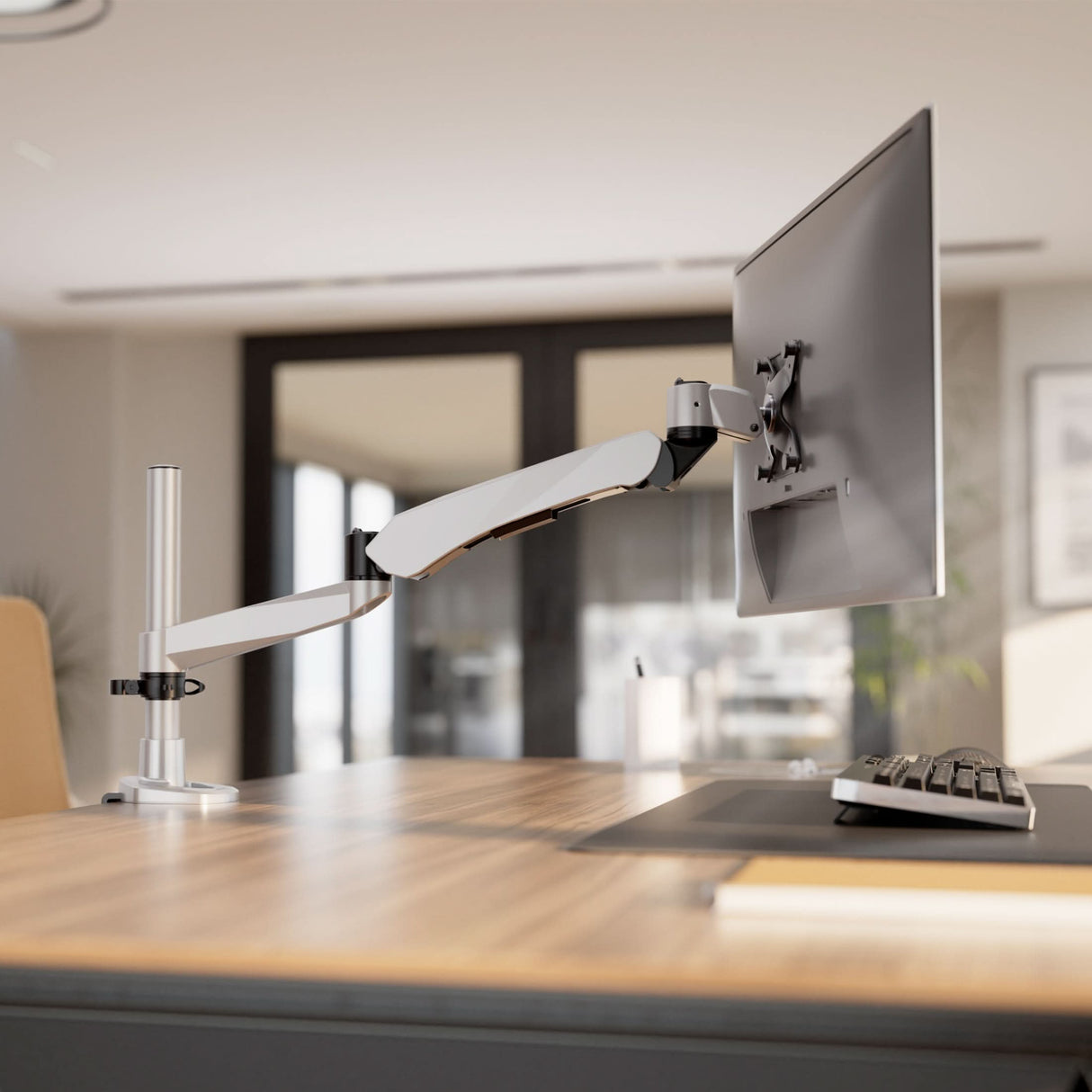Monitor Mount - CLiX Series Full Motion Single Monitor Desk Mount with Gas Spring Arm - Mount-It! -