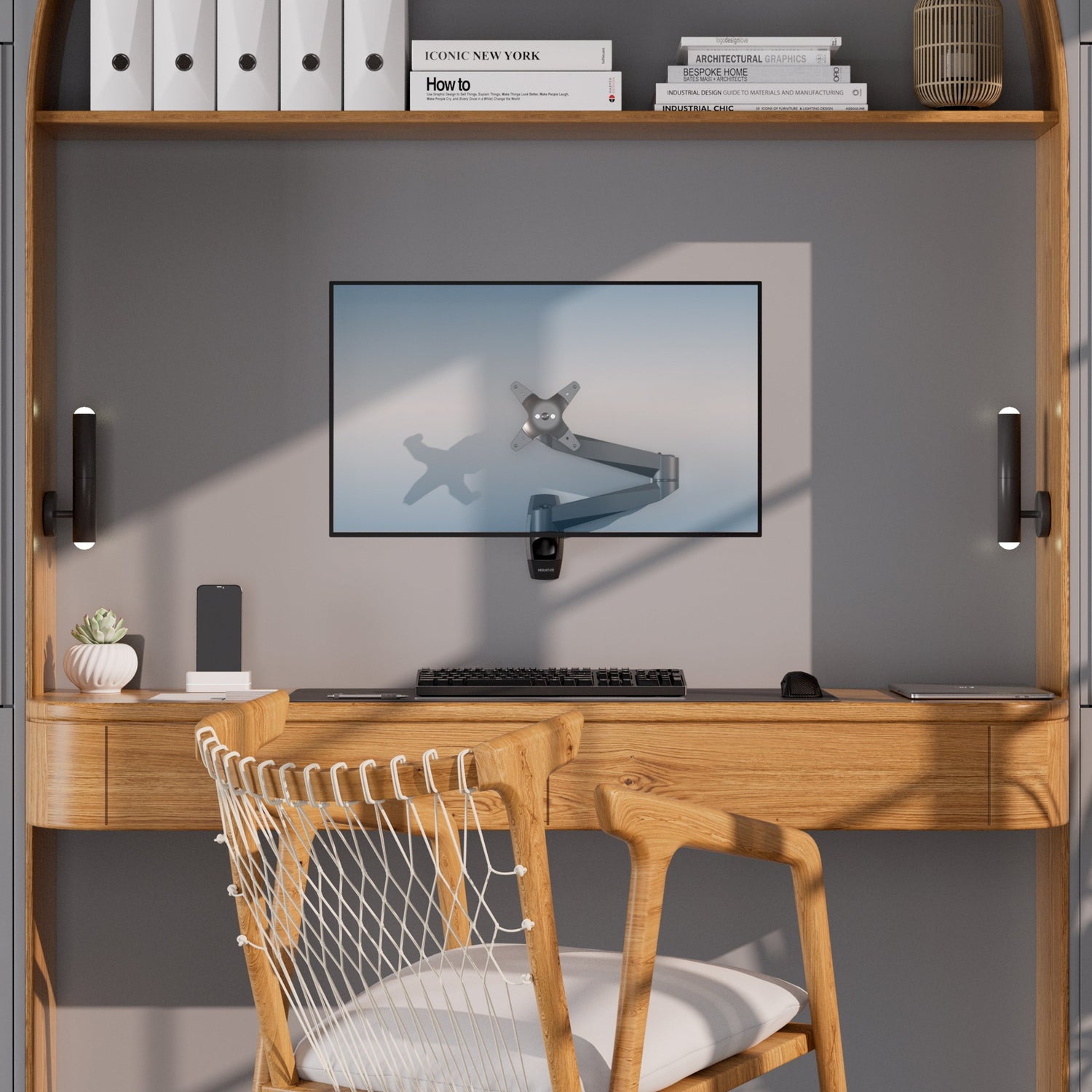 Monitor Mount - CLiX Series Full Motion Single Monitor Wall Mount - Mount-It! -