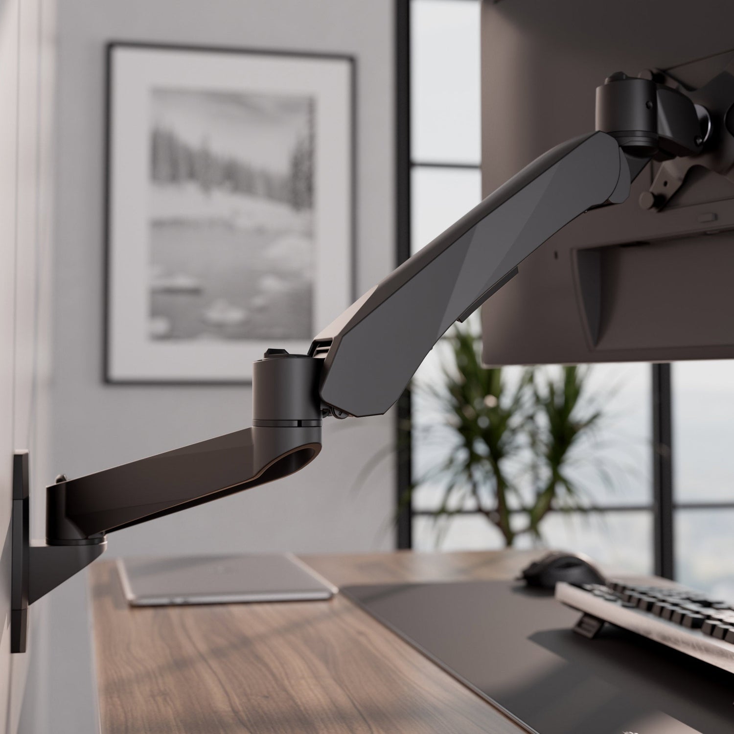 Monitor Mount - CLiX Series Full Motion Single Monitor Wall Mount with Gas Spring Arm - Mount-It! -