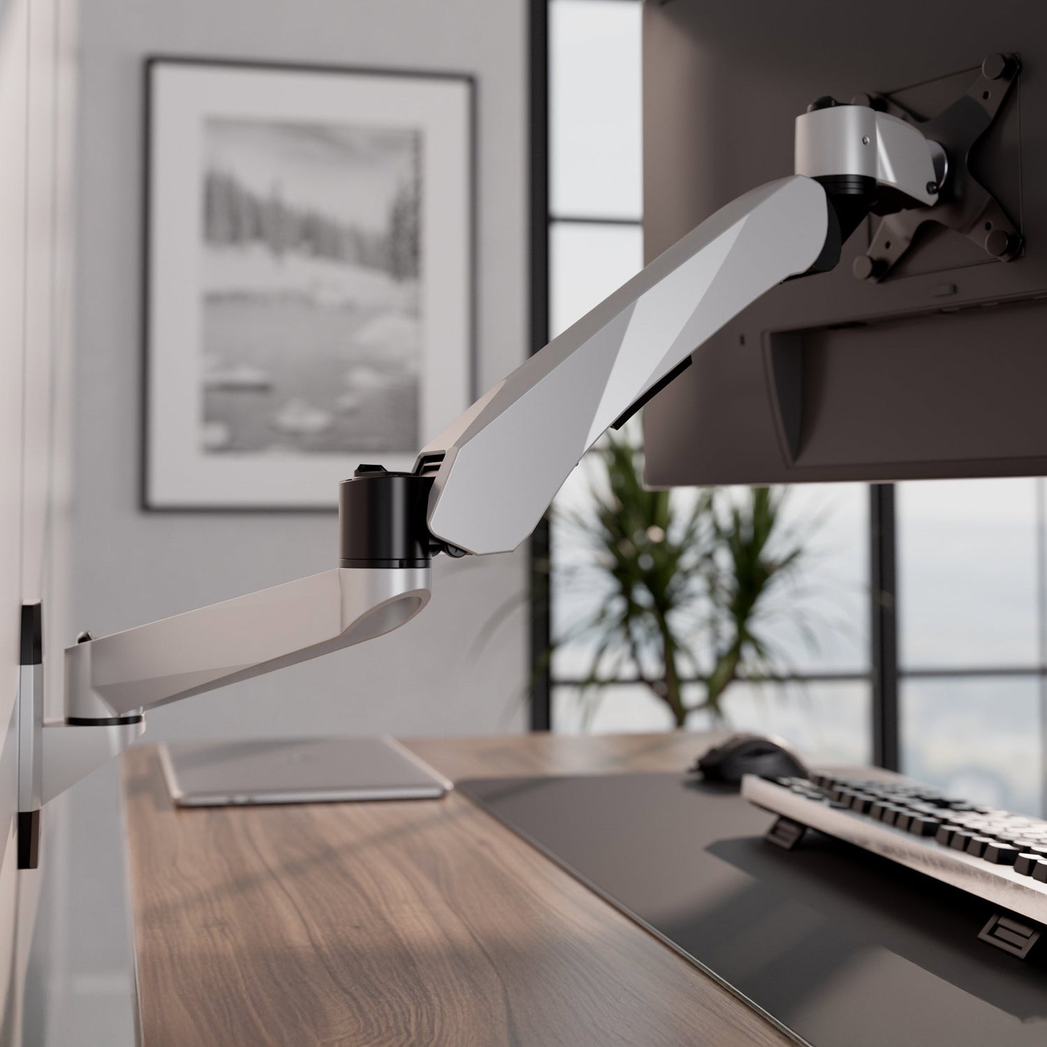 Monitor Mount - CLiX Series Full Motion Single Monitor Wall Mount with Gas Spring Arm - Mount-It! -