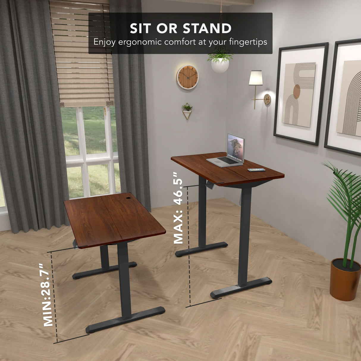 Standing Desk - Compact Electric Standing Desk with 40" Tabletop - Mount-It! -