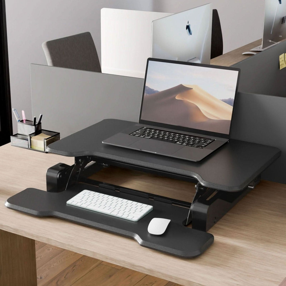 Desk Converters - Compact Standing Desk Converter with 30" Desktop - Mount-It! -