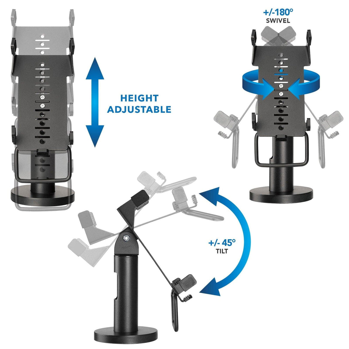 Credit Card POS Terminal Stand for VeriFone VX520 Monitor Mount - Credit Card POS Terminal Stand for VeriFone VX520 - Mount-It! - MI-3793
