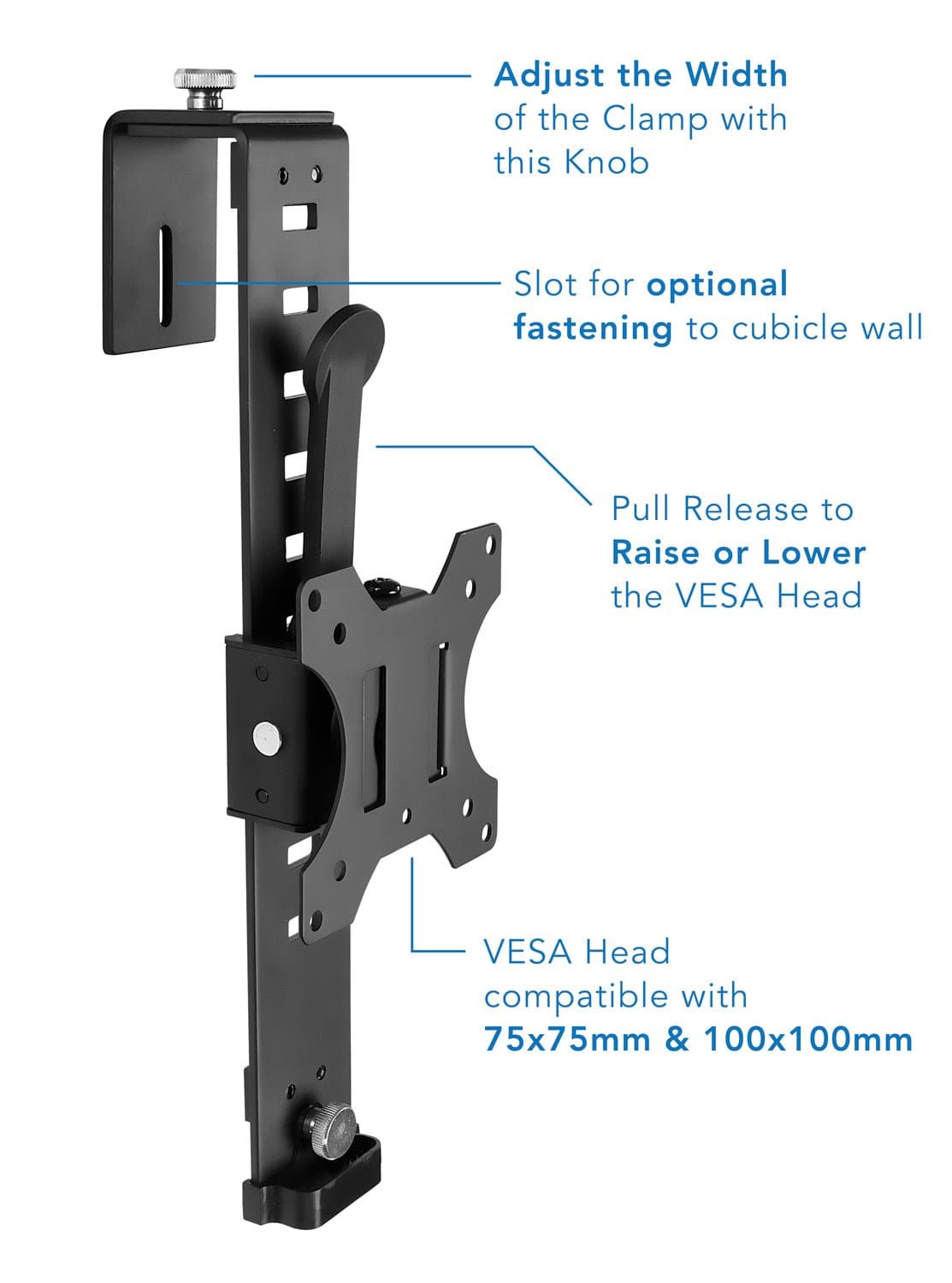 Cubicle Wall Monitor Mount Monitor Mount - Cubicle Wall Monitor Mount - Mount-It! - MI-785