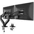 Dual Monitor Desk Mount with Gas Spring Arms Monitor Mount - Dual Monitor Desk Mount with Gas Spring Arms - Mount-It! - MI-1882BLK