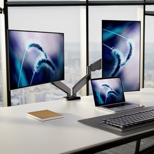 Monitor Mount - Dual Monitor Desk Mount with Gas Spring Arms - Mount-It! - MI-1882BLK Monitor Mount - Dual Monitor Desk Mount with Gas Spring Arms - Mount-It! - MI-1882BLK