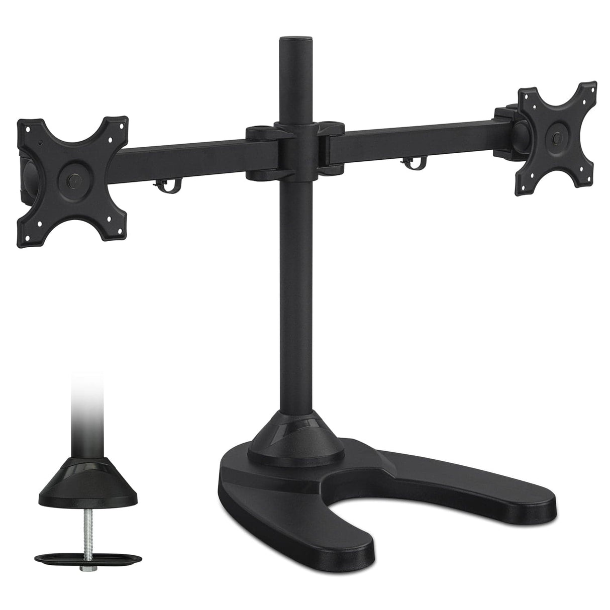 Dual Monitor Desk Stand w/ Articulating Arms Monitor Stands - Dual Monitor Desk Stand w/ Articulating Arms - Mount-It! - MI-781