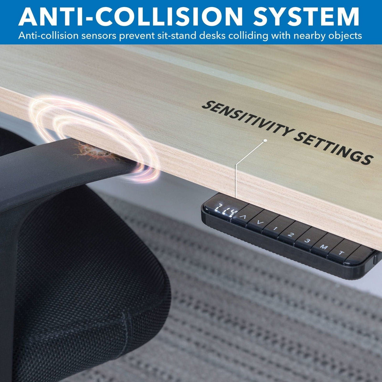 Dual-Motor, 3-Stage Electric Standing Desk Frame Desk Frame - Dual-Motor, 3-Stage Electric Standing Desk Frame - Mount-It! -