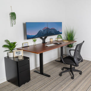 Standing Desk - Dual Motor Electric Standing Desk with 72" Tabletop - Black Base - Mount-It! - Standing Desk - Dual Motor Electric Standing Desk with 72" Tabletop - Black Base - Mount-It! -