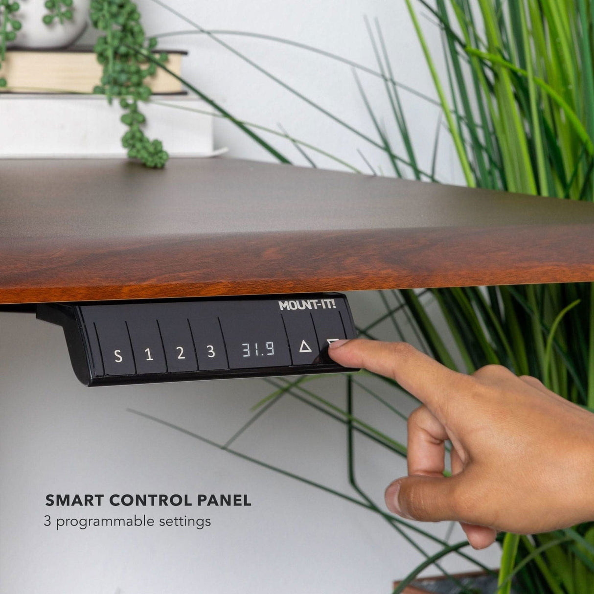 Dual Motor Electric Standing Desk with 72" Tabletop - Black Base Standing Desk - Dual Motor Electric Standing Desk with 72" Tabletop - Black Base - Mount-It! -