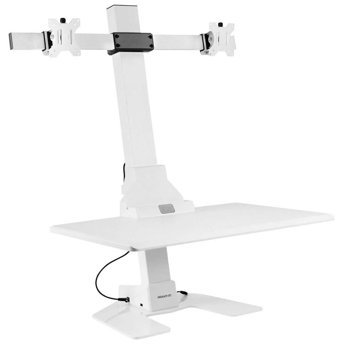 Desk Converters - Electric Sit-Stand Desk Converter for 2 Monitors - Mount-It! -