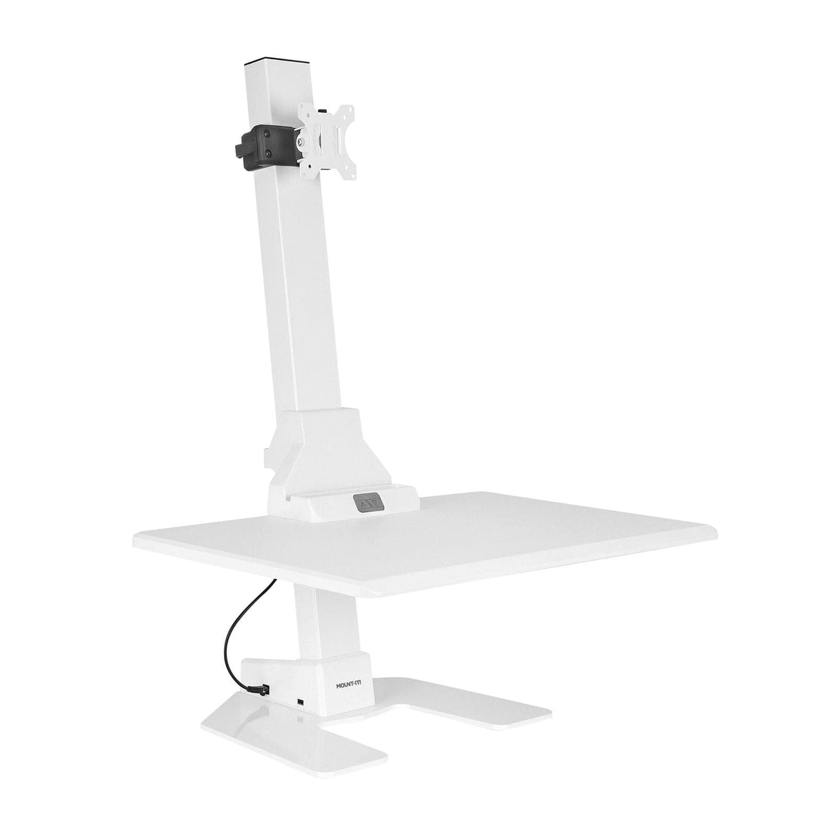 Electric Standing Desk Converter for 1 Monitor Desk Converters - Electric Standing Desk Converter for 1 Monitor - Mount-It! -