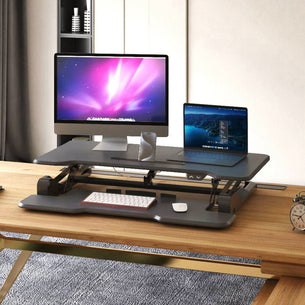 Desk Converters - Electric Standing Desk Converter with 38" Desktop - Mount-It! - Desk Converters - Electric Standing Desk Converter with 38" Desktop - Mount-It! -
