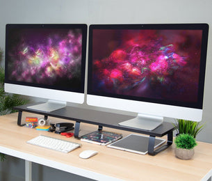 Monitor Risers - Extra Wide Dual Monitor Riser - Mount-It! - MI-7267 Monitor Risers - Extra Wide Dual Monitor Riser - Mount-It! - MI-7267