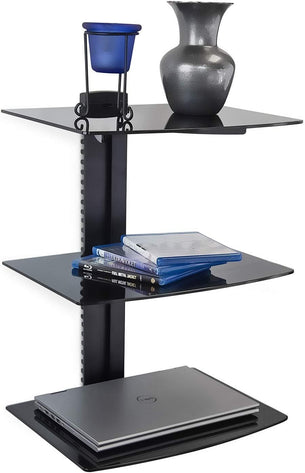 Component Shelves - Floating Wall Mounted Shelf Stand - Mount-It! - MI-893 Component Shelves - Floating Wall Mounted Shelf Stand - Mount-It! - MI-893