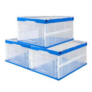 Storage Crate - Folding Plastic Storage Crate - 3-Pack - Mount-It! - MI-910 Storage Crate - Folding Plastic Storage Crate - 3-Pack - Mount-It! - MI-910